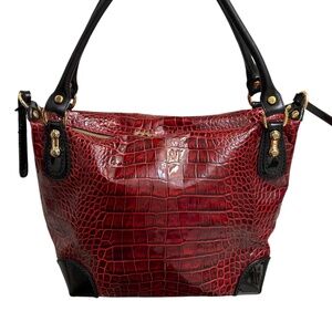 Marino Orlandi stunning red and black patent leather bag purse